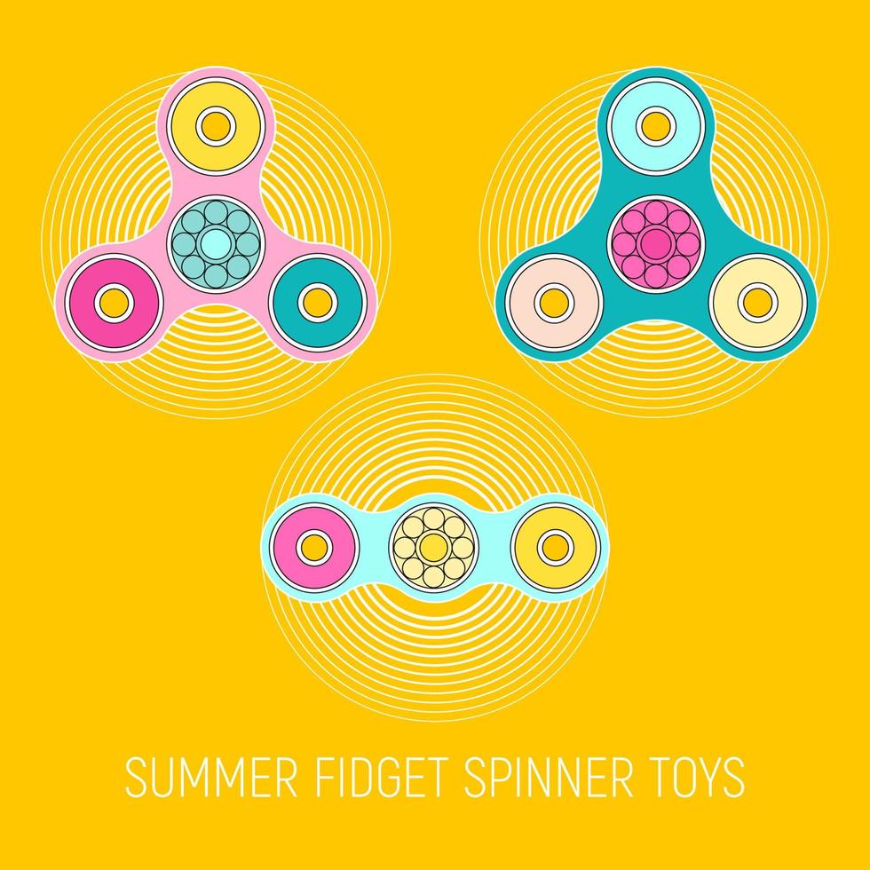Fidget spinner toys vector