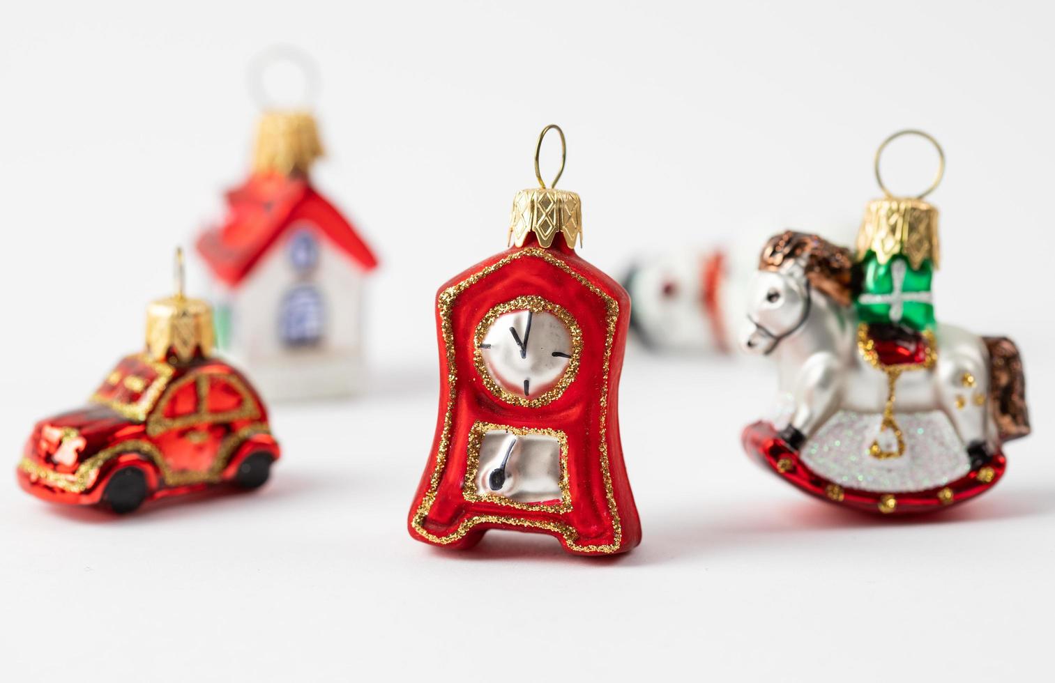 Christmas clock. Christmas tree decoration. photo