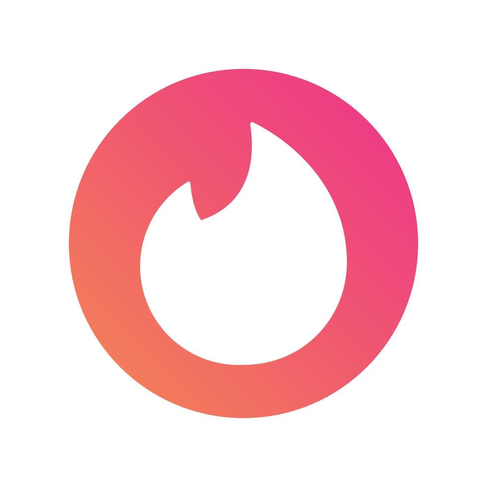 tinder logo on transparent isolated background. vector