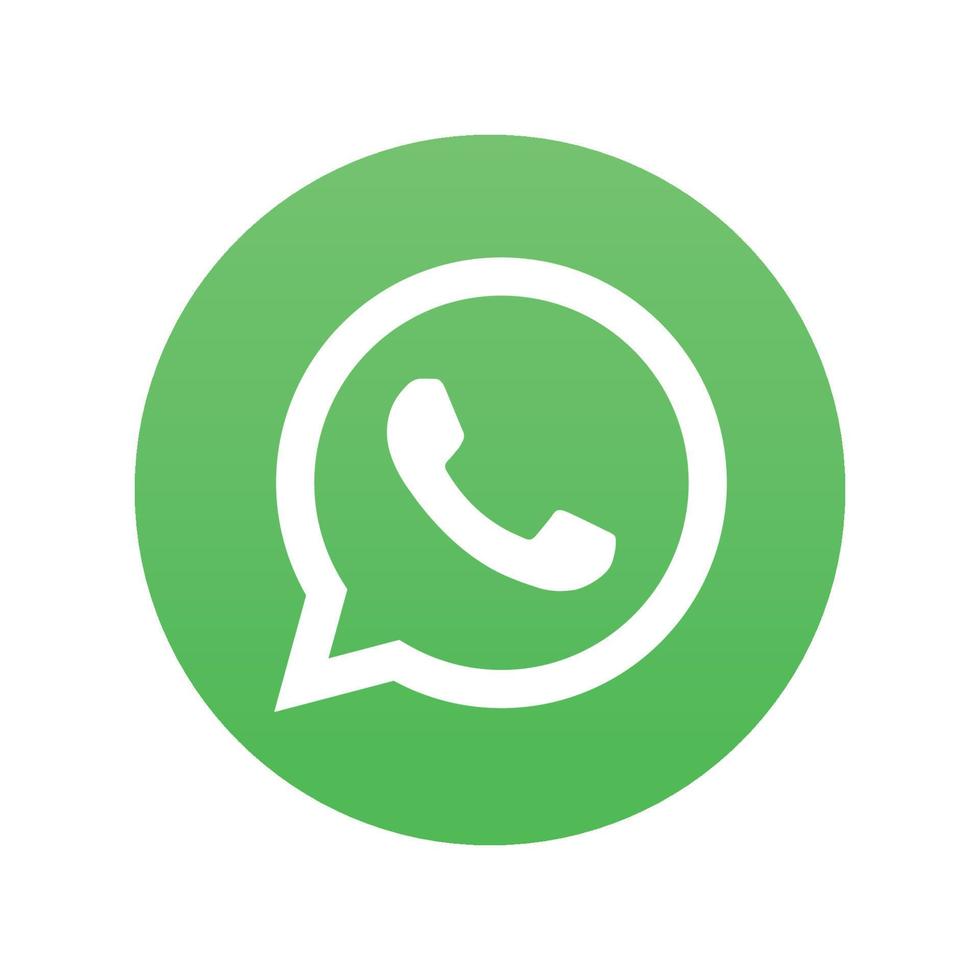WhatsApp logo on transparent isolated background. vector