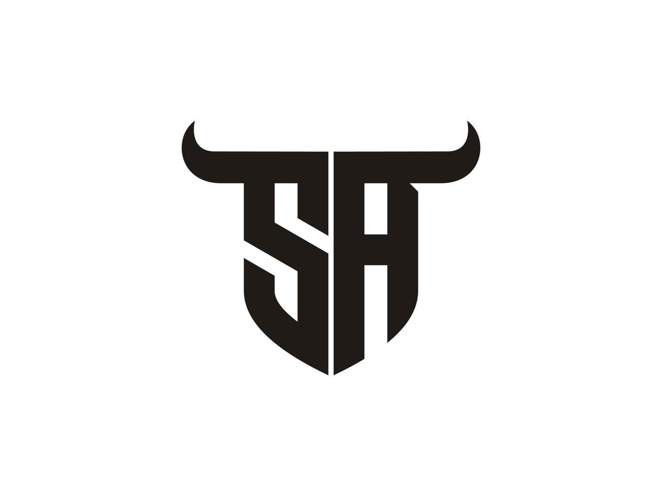 diseño inicial del logotipo sa bull. vector