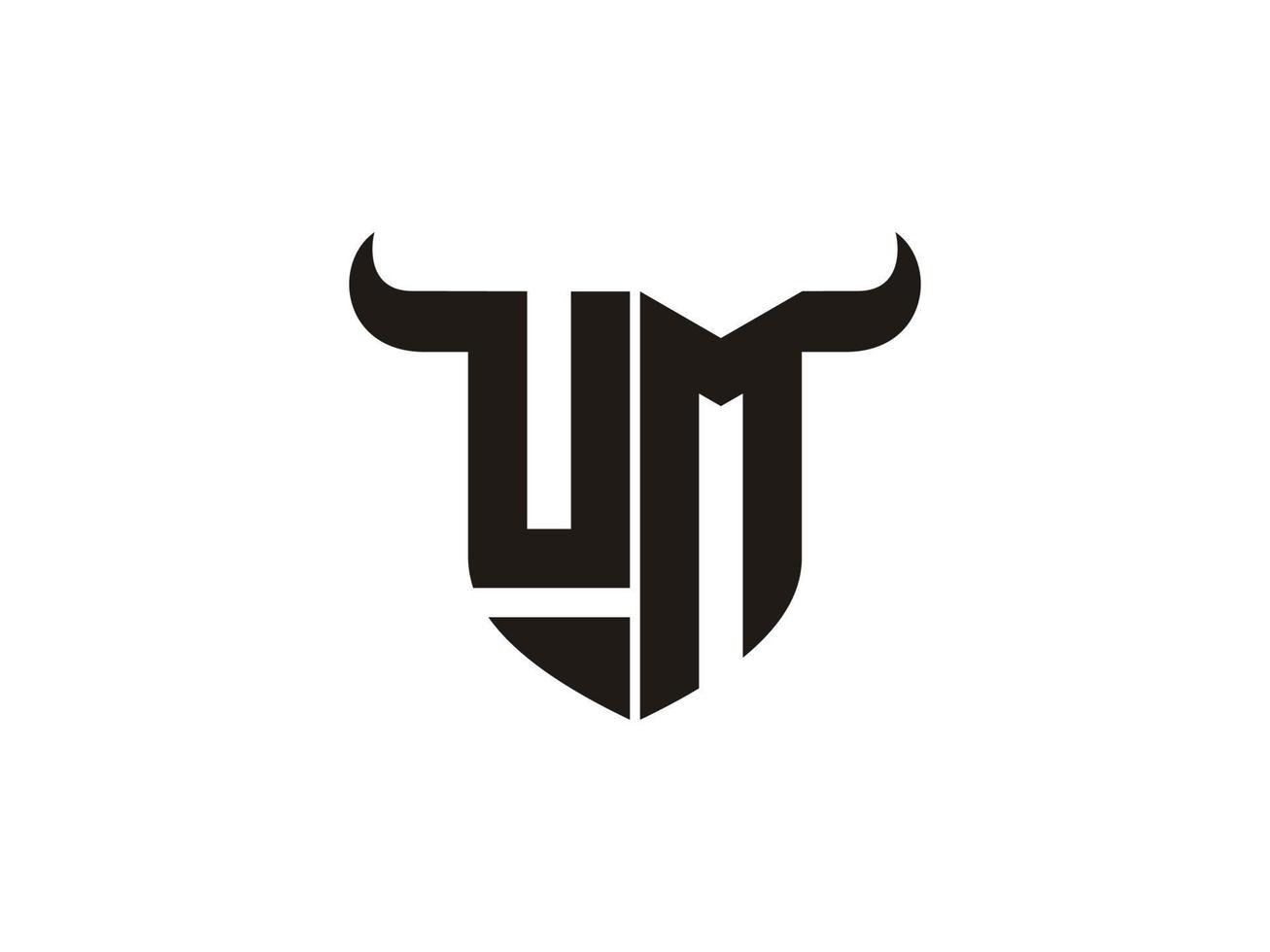 diseño inicial del logotipo de um bull. vector