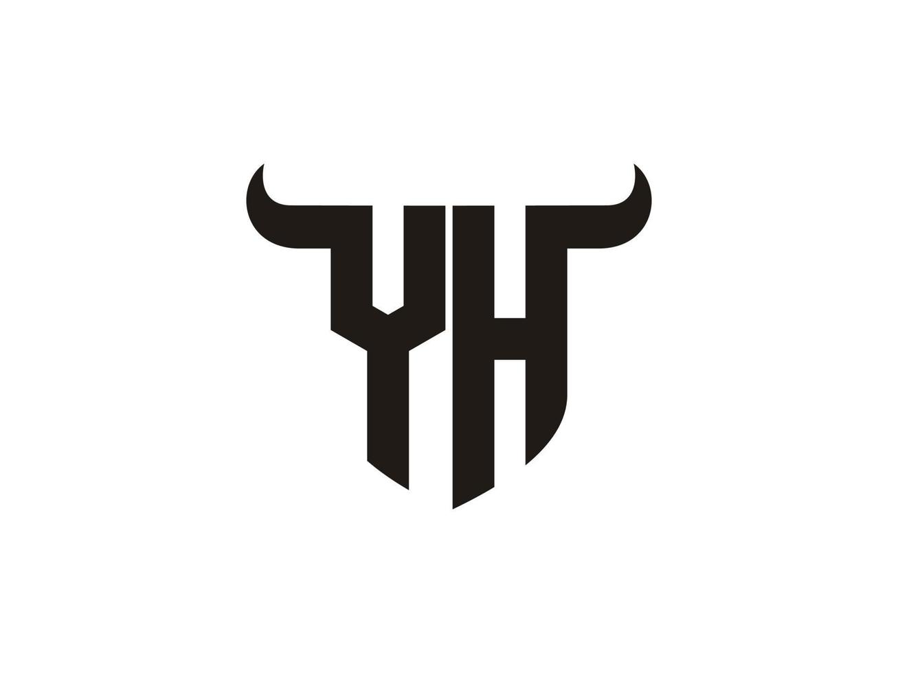 Letter YH Signature Logo Template Vector