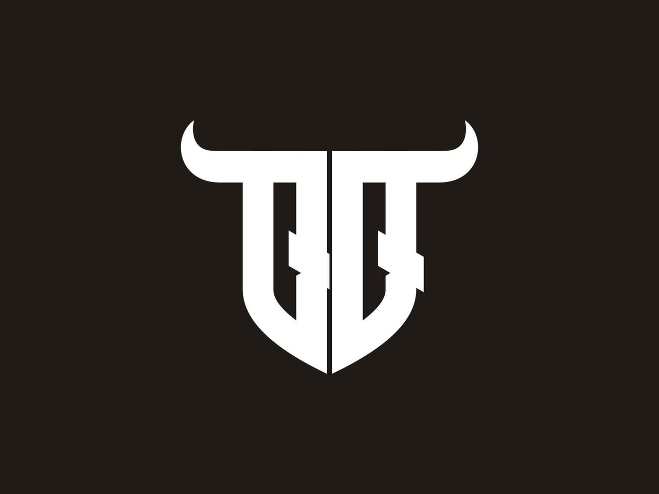 Initial QQ Bull Logo Design. vector