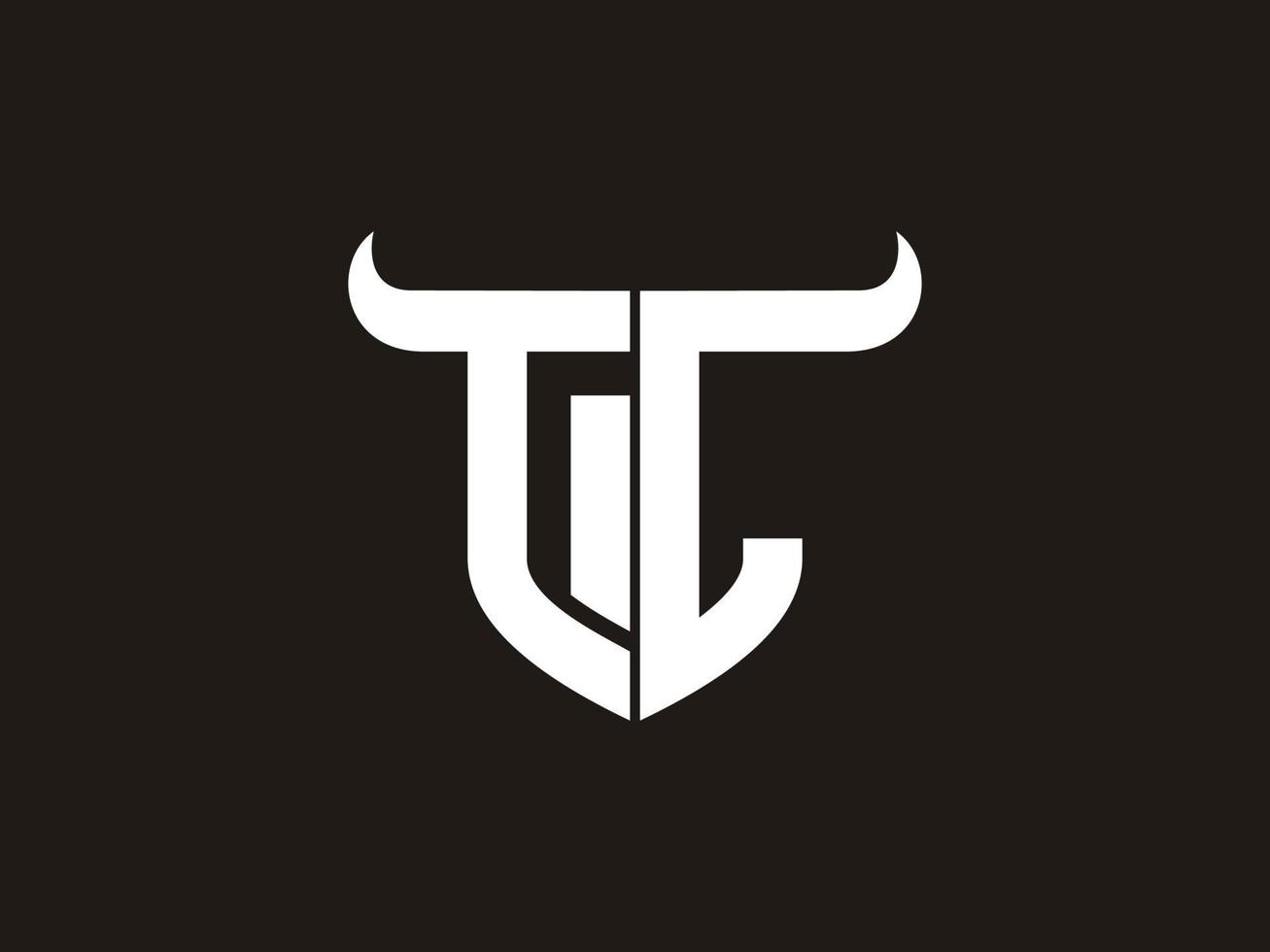 diseño inicial del logotipo del toro tl. vector