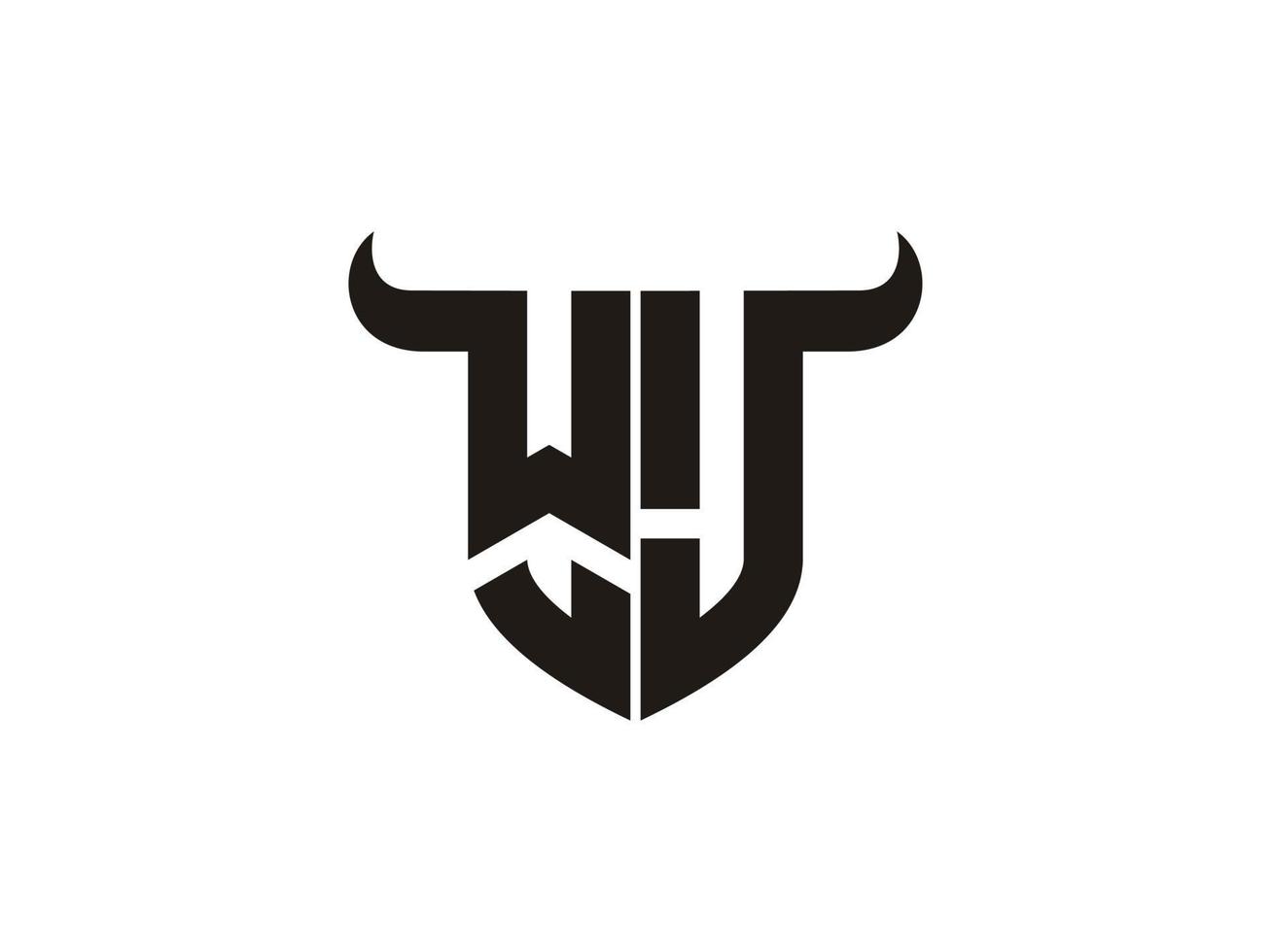 Letter WJ Signature Logo Template Vector
