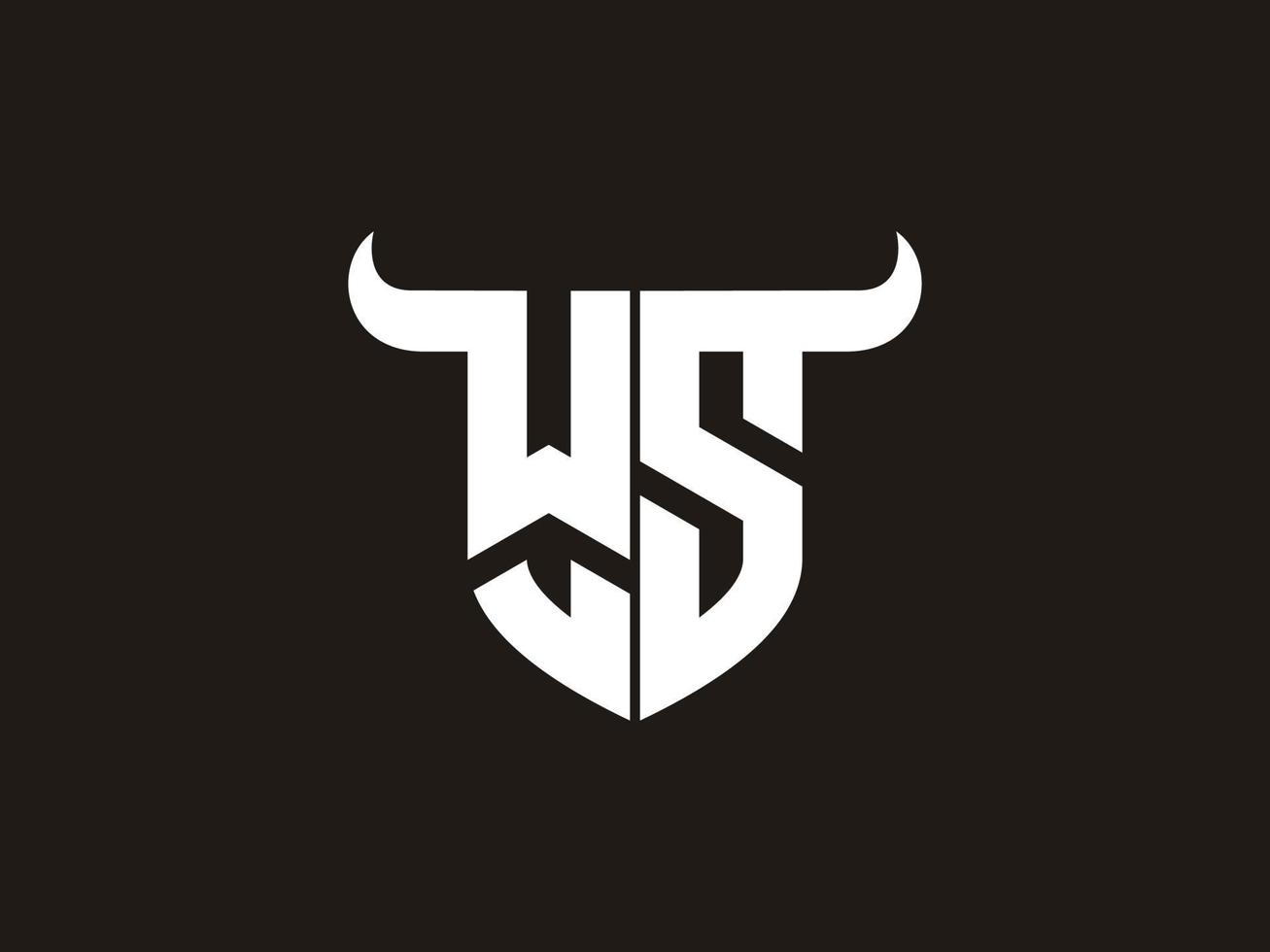 Letter WS Signature Logo Template Vector