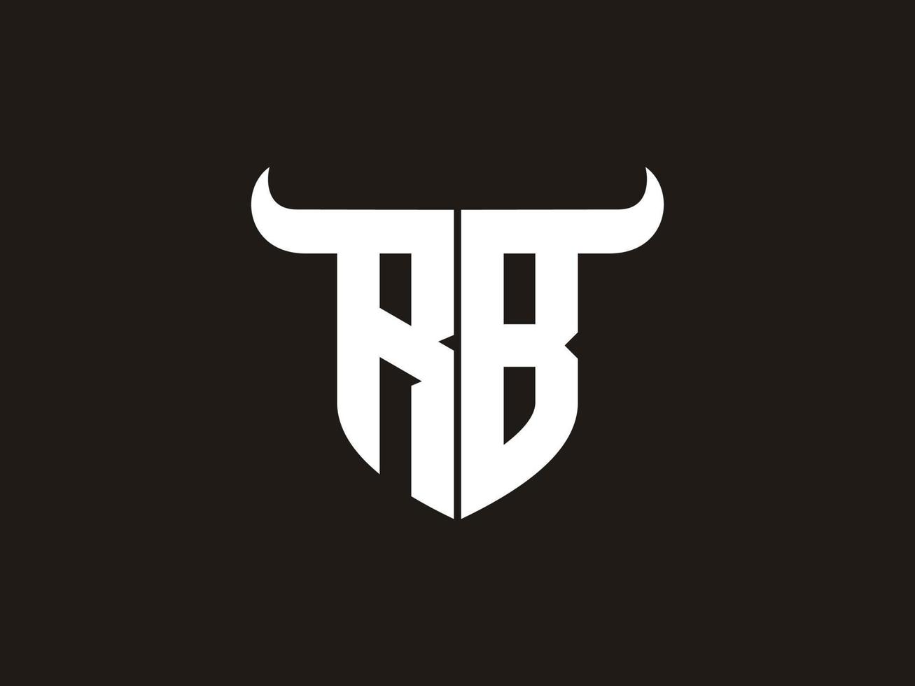 diseño inicial del logo del toro rb. vector