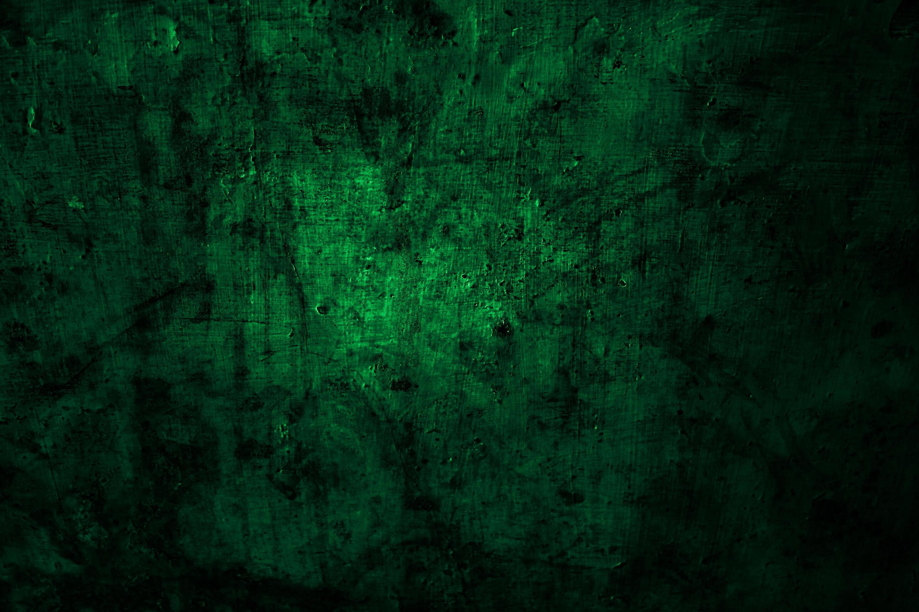 Scary dark green grunge wall concrete cement texture background