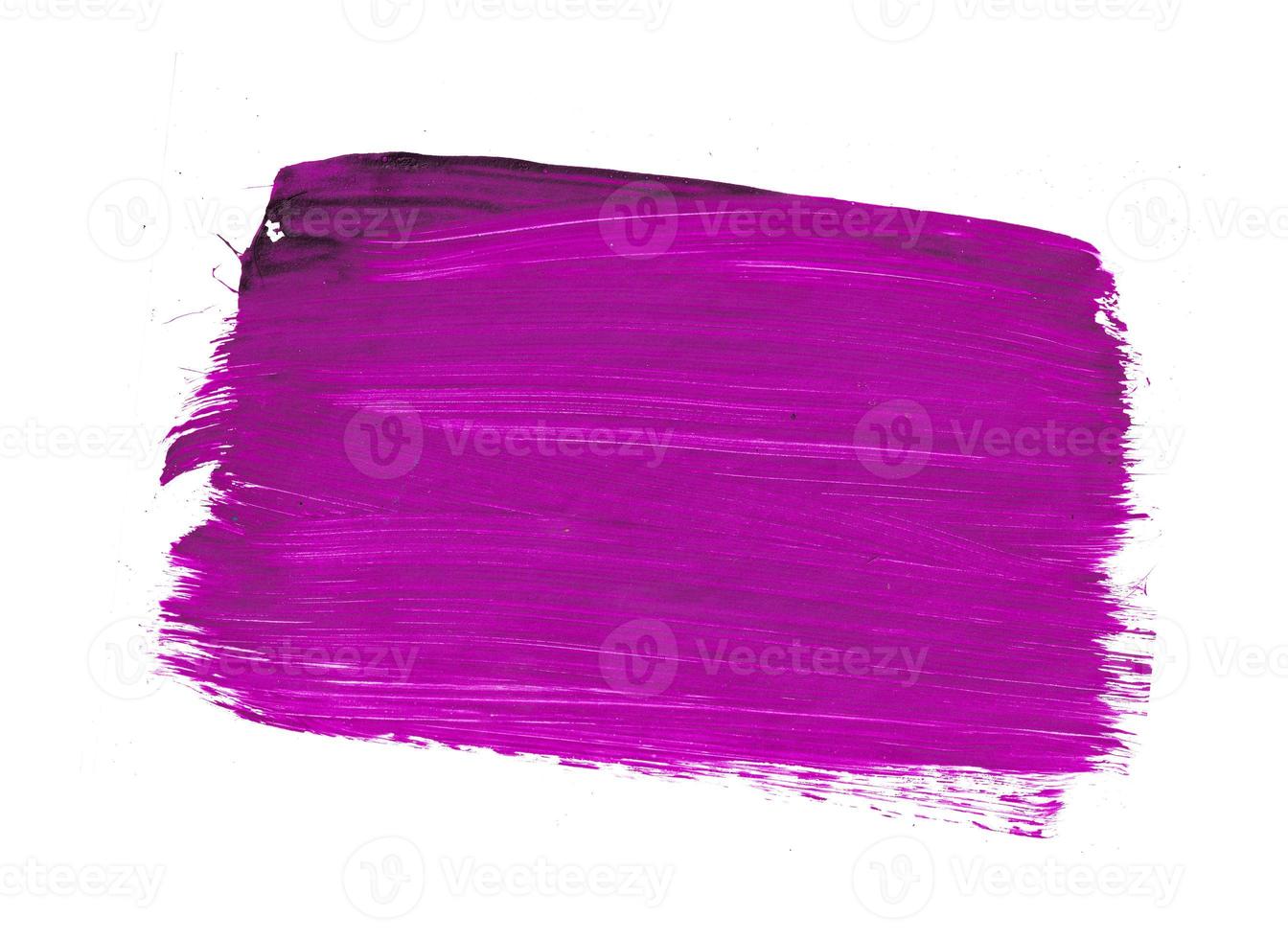 purple acrylic paint strokes for design elements. artistic brush strokes for ornament and lower thirds isolated background photo