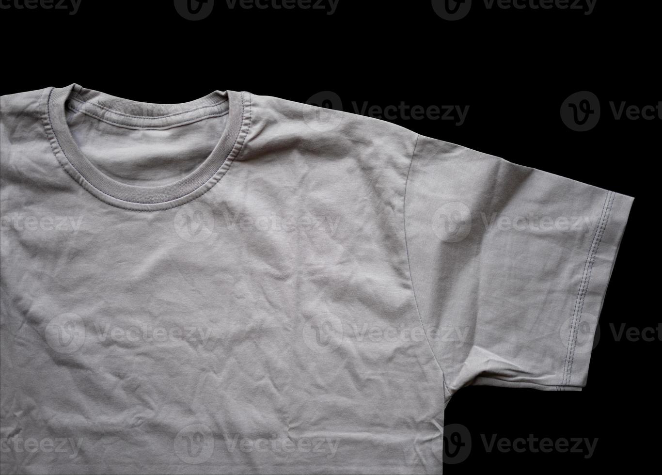 plain t-shirt for a mockup of design detail placement with a front view. photo
