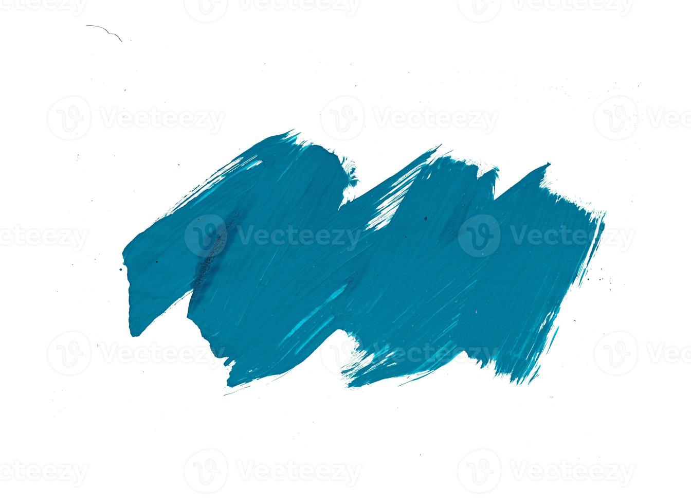 blue acrylic paint strokes for design elements. artistic brush strokes for ornament and lower thirds isolated background photo