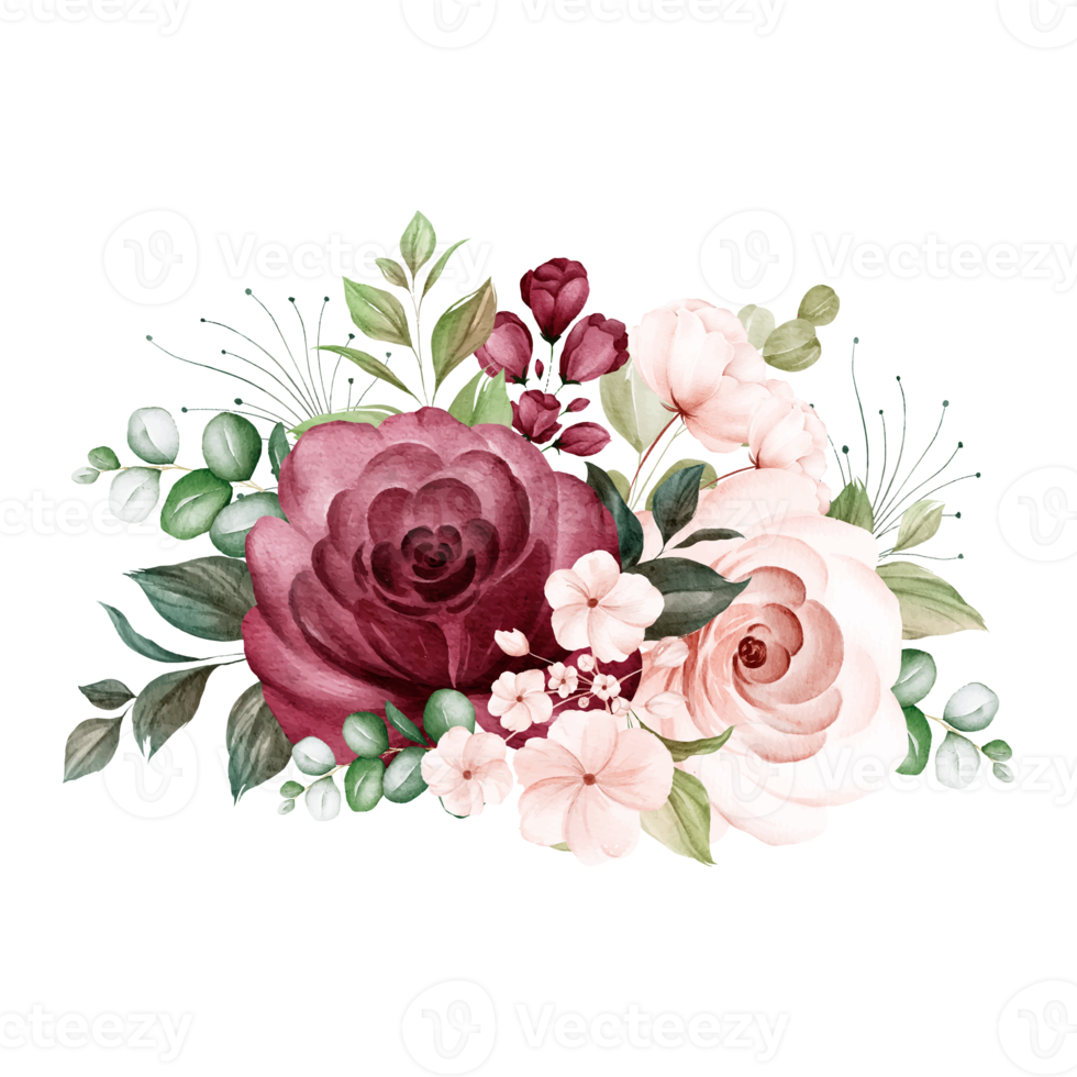 Flower and Leaf Illustration png