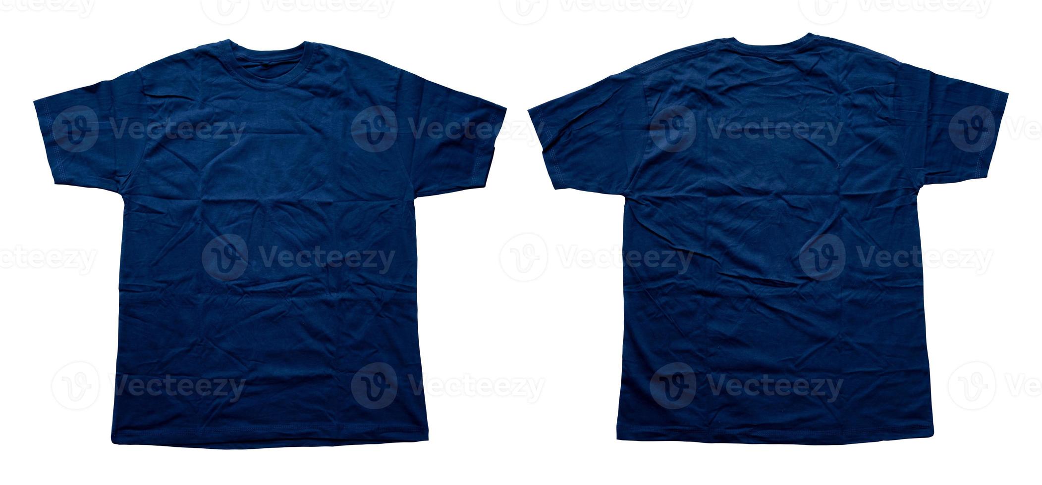 plain t-shirts for mockup design. blank t-shirts from the front and back view isolated background photo