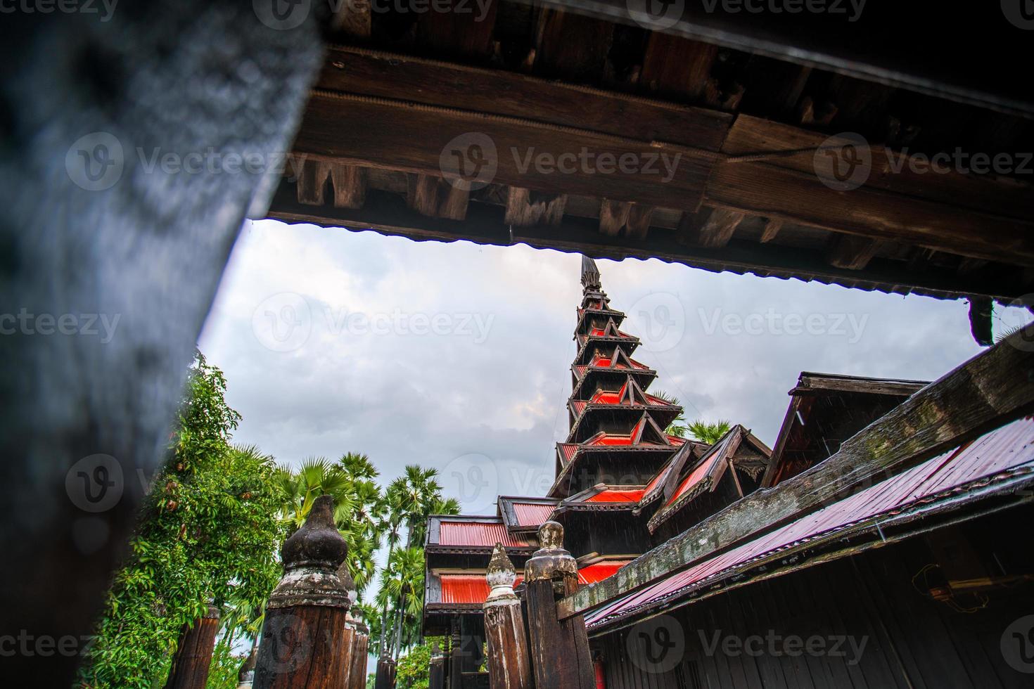 Bagaya Monastery, also known as Maha Waiyan Bontha Bagaya Monastery, a Buddhist monastery built on the southwest of Inwa Palace dedicated to Shin Dhammabhinanda, Inwa, Mandalay region, Myanmar photo