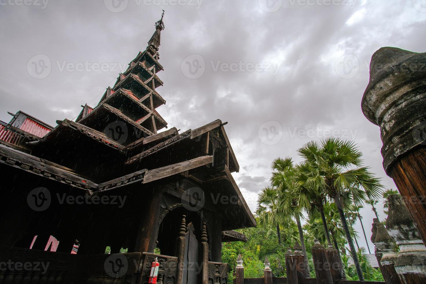 Bagaya Monastery, also known as Maha Waiyan Bontha Bagaya Monastery, a Buddhist monastery built on the southwest of Inwa Palace dedicated to Shin Dhammabhinanda, Inwa, Mandalay region, Myanmar photo
