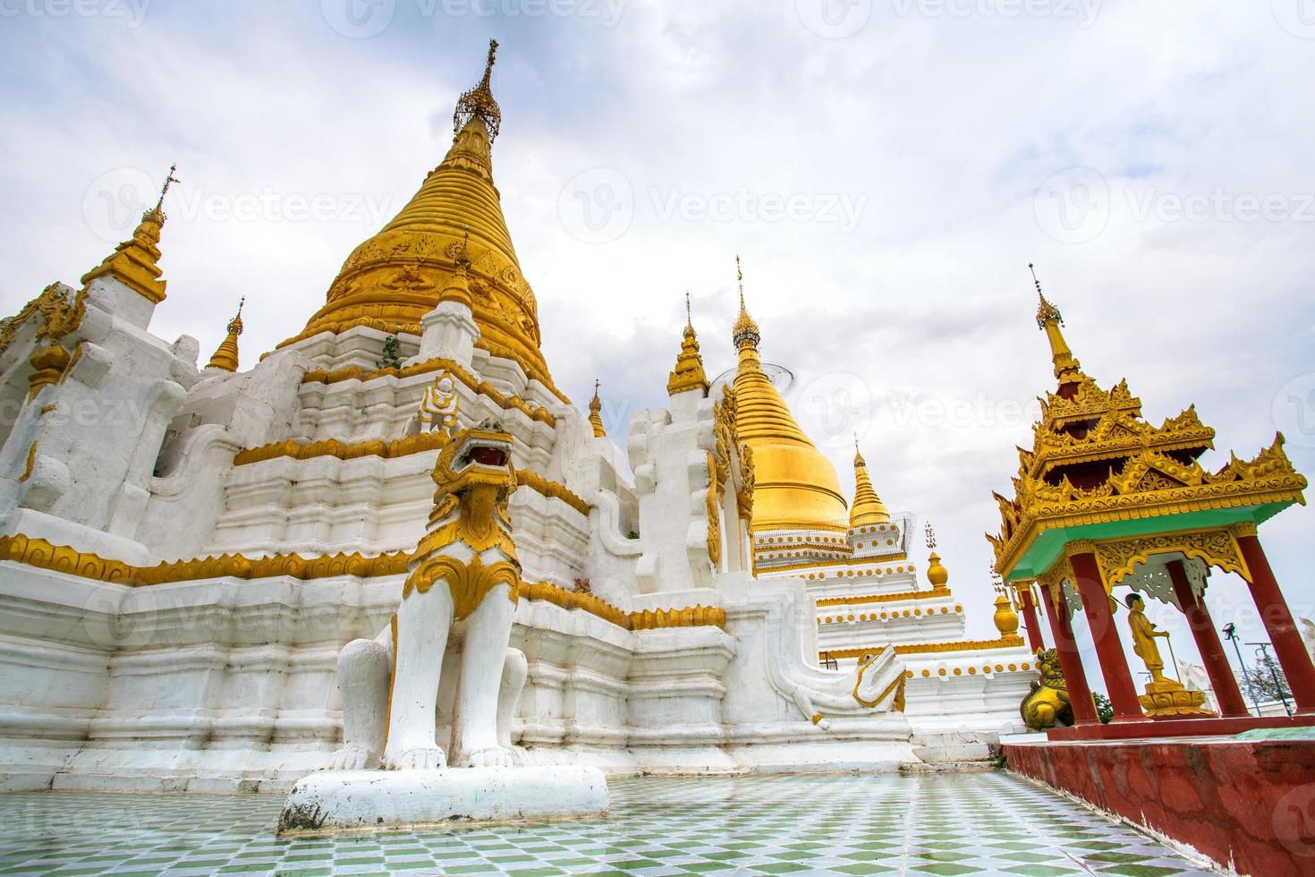 Maha Aungmye Bonzan Monastery, commonly known as the Me Nu Brick Monastery, a historic Buddhist monastery in Inwa, Mandalay region, Myanmar photo