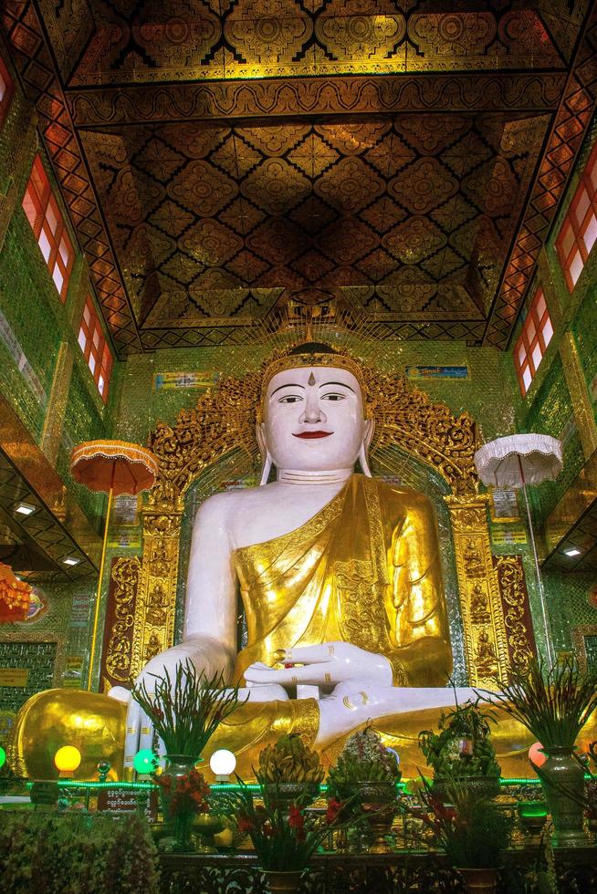 Sagaing, Myanmar - January 7, 2019 - Buddha image in Sone Oo Pone Nya Shin Pagoda on Sagaing hill photo
