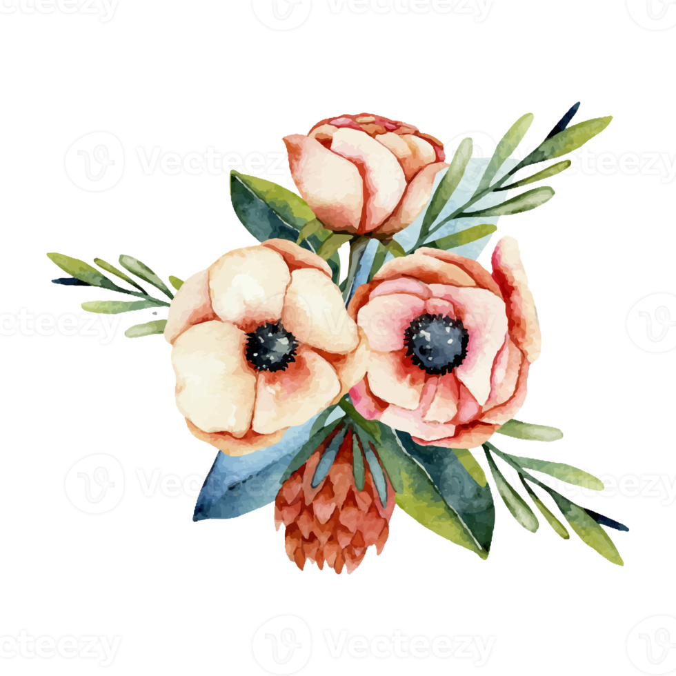 blumen- und blattillustration png