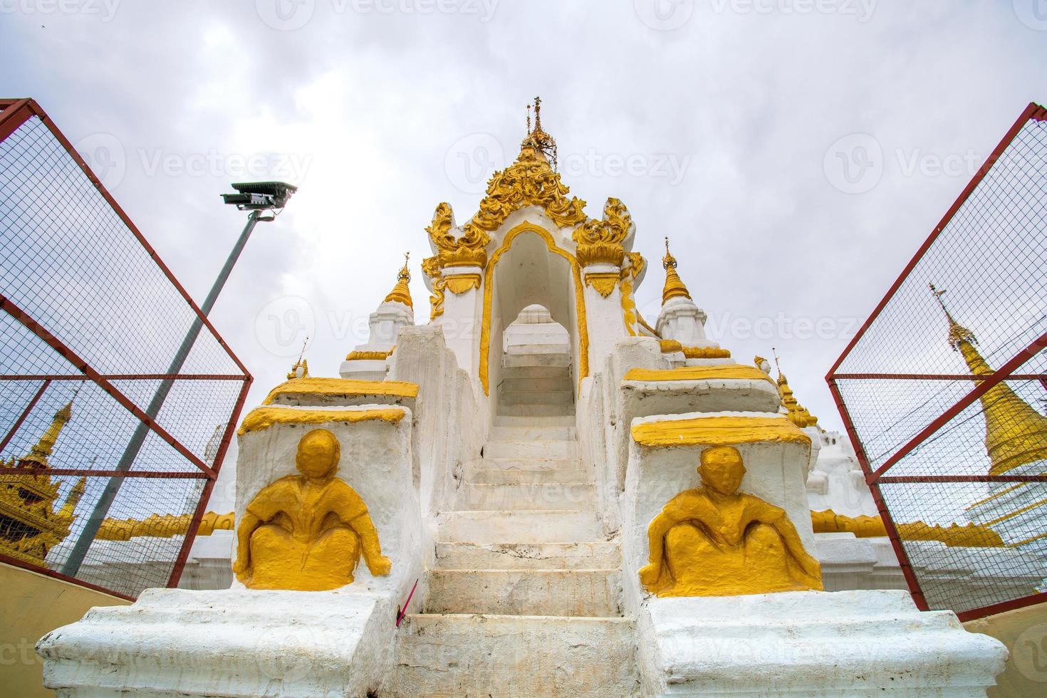 Maha Aungmye Bonzan Monastery, commonly known as the Me Nu Brick Monastery, a historic Buddhist monastery in Inwa, Mandalay region, Myanmar photo