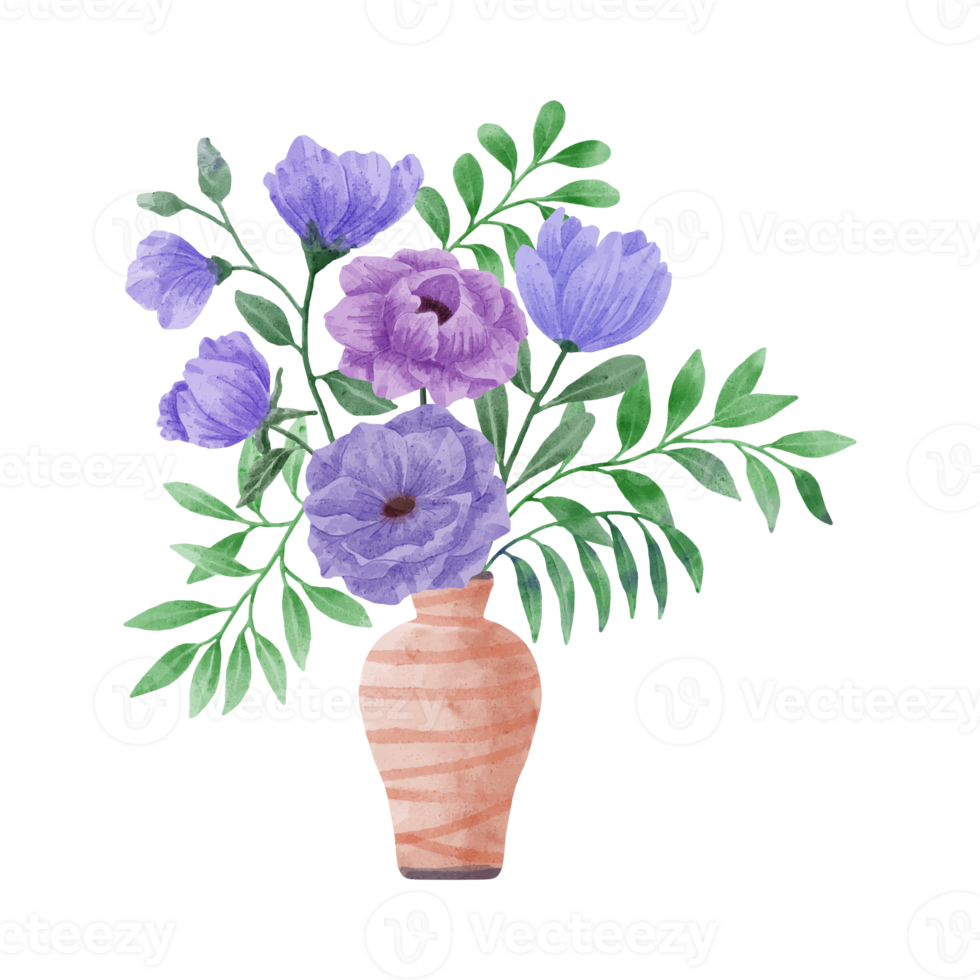 Flower and Leaf Illustration png