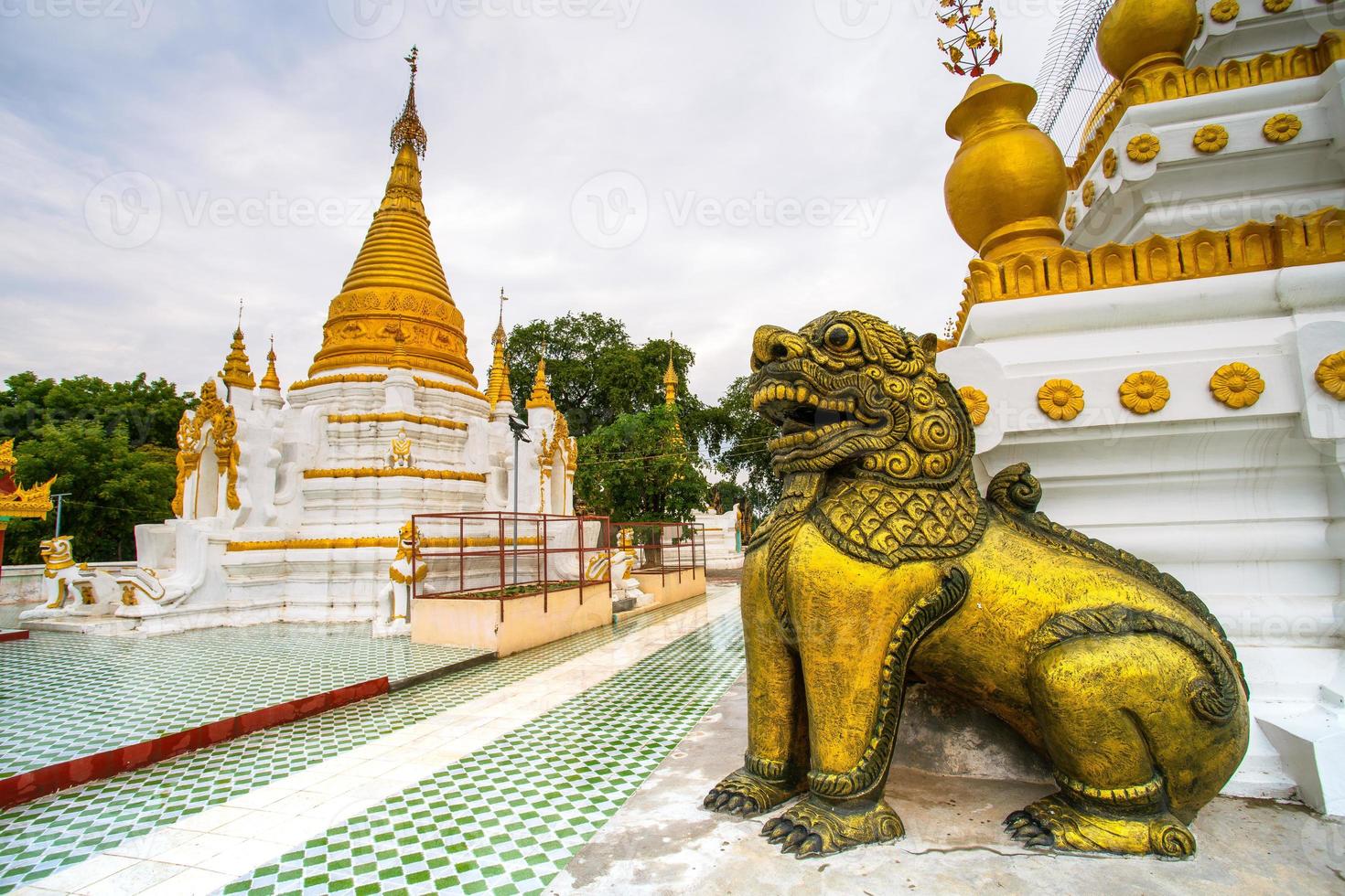 Maha Aungmye Bonzan Monastery, commonly known as the Me Nu Brick Monastery, a historic Buddhist monastery in Inwa, Mandalay region, Myanmar photo