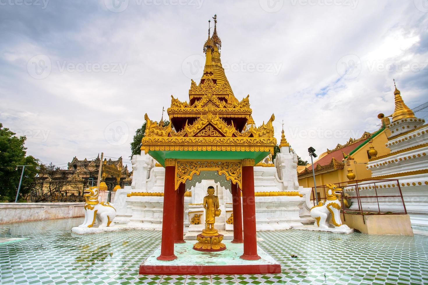Maha Aungmye Bonzan Monastery, commonly known as the Me Nu Brick Monastery, a historic Buddhist monastery in Inwa, Mandalay region, Myanmar photo