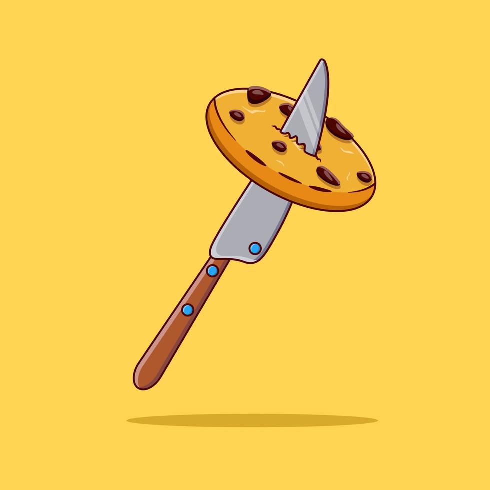 Cookies and knife vector illustration