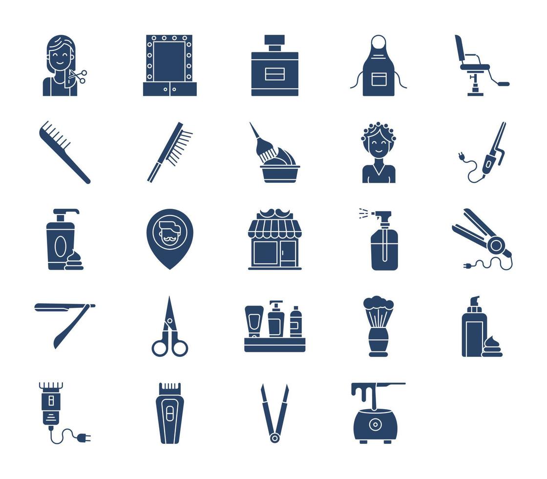 Hair Salon icon set vector