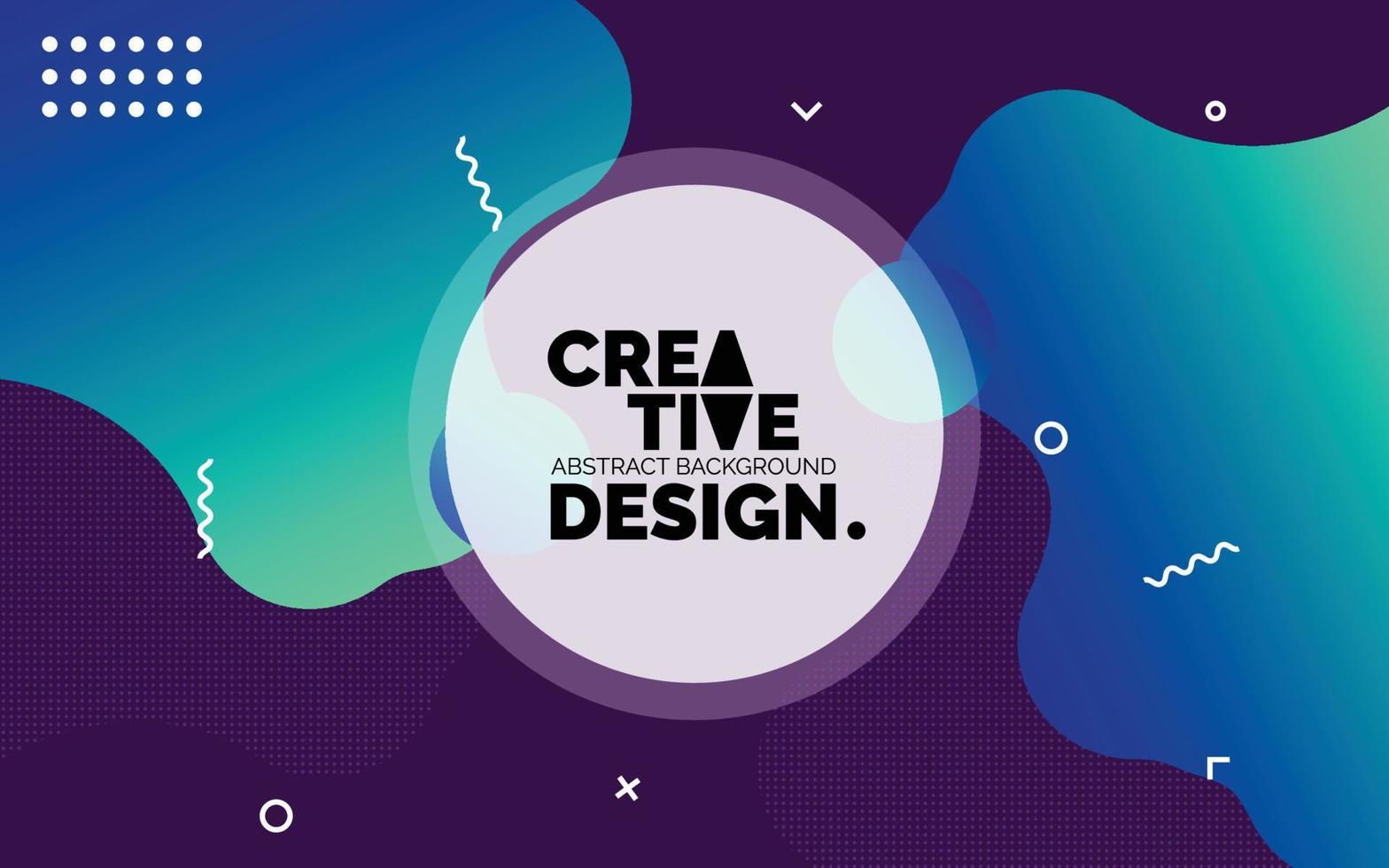 Colorful Creative template banner with gradient color. Design with liquid shape. Vector illustration