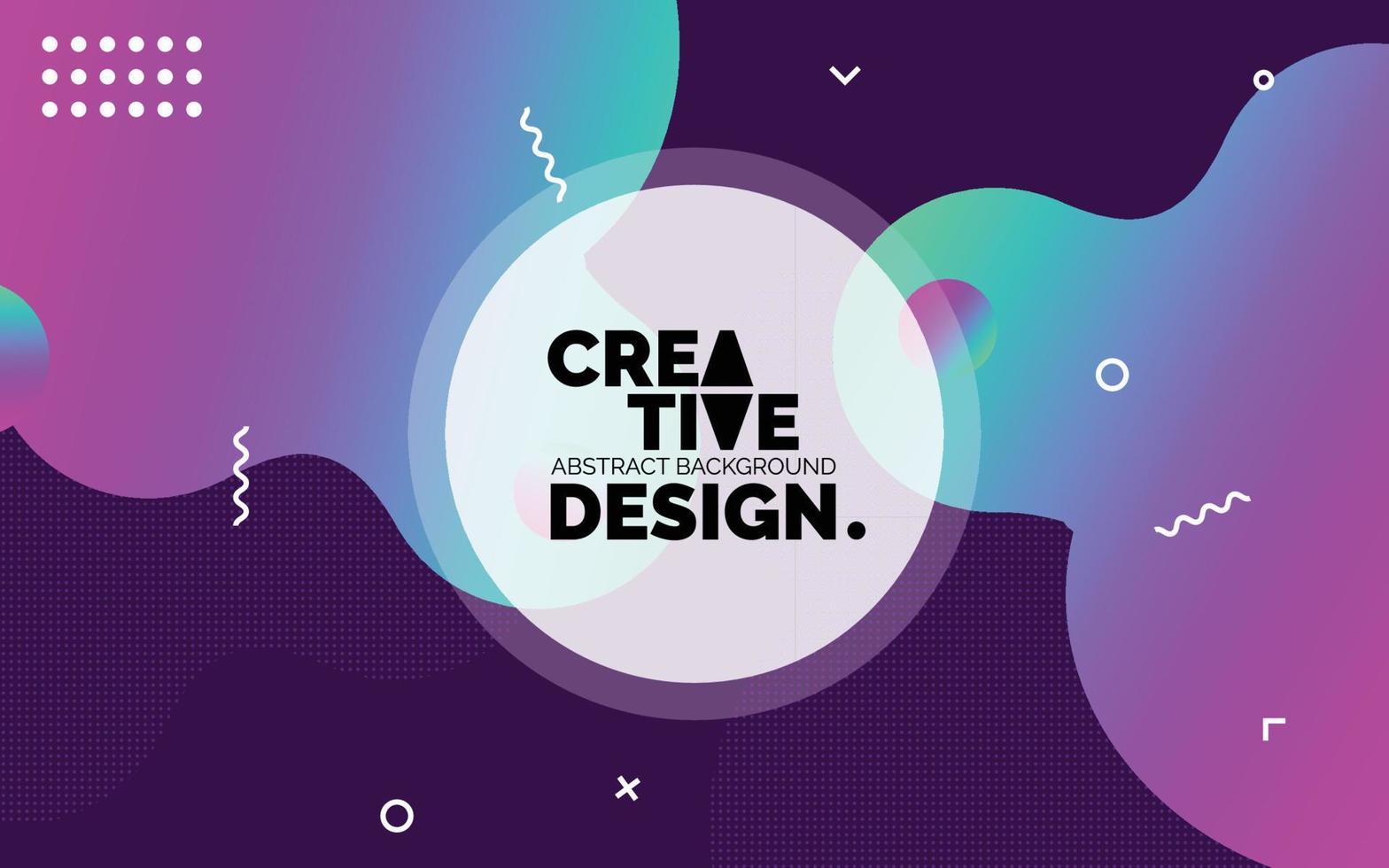 Colorful Creative template banner with gradient color. Design with liquid shape. Vector illustration