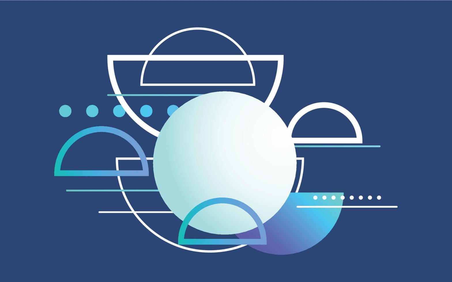 Overlapping Design elements on Blue Background. Vector illustration