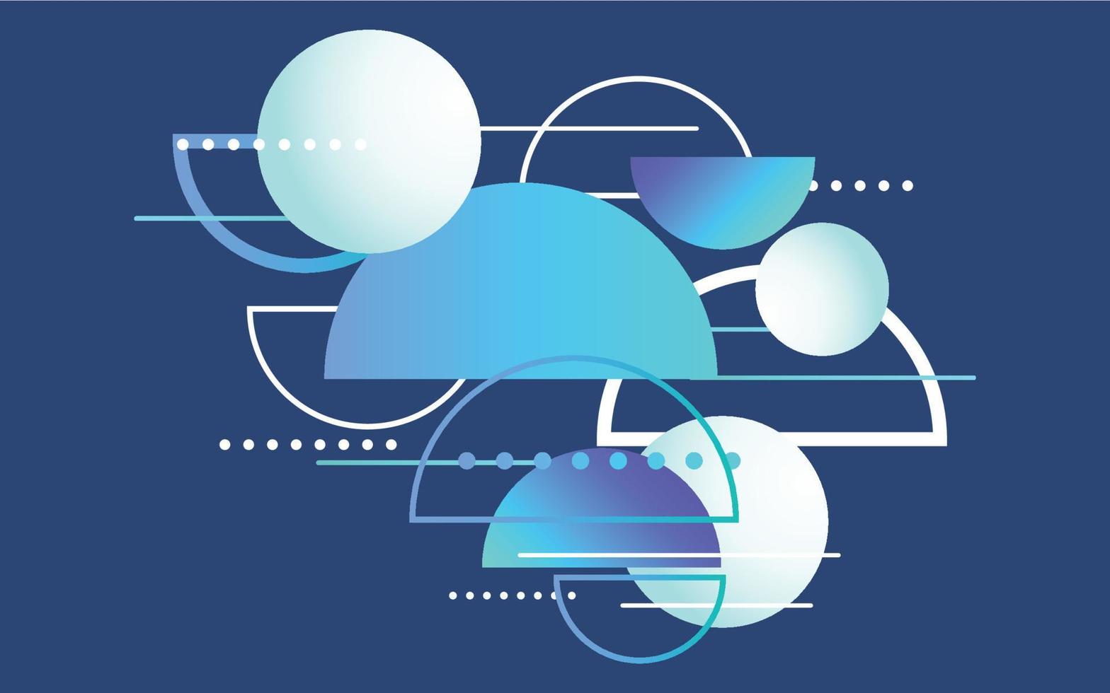 Overlapping Design elements on Blue Background. Vector illustration