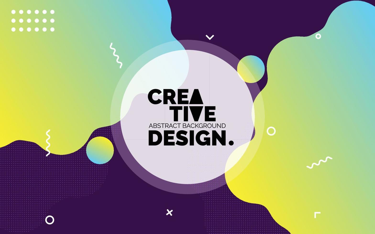 Colorful Creative template banner with gradient color. Design with liquid shape. Vector illustration