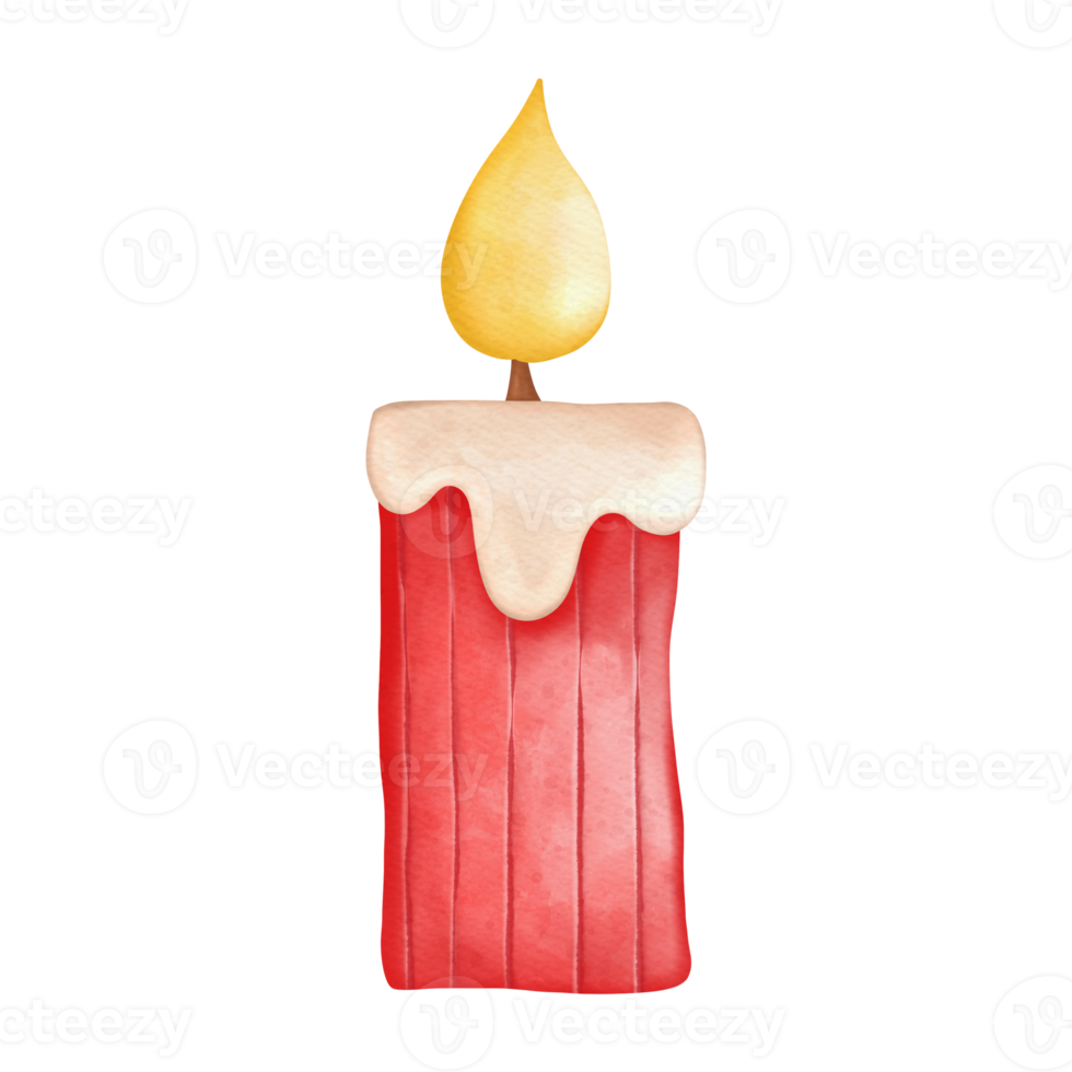 Watercolor Red Candle, Watercolor Christmas Clipart Illustration 12664473 PNG