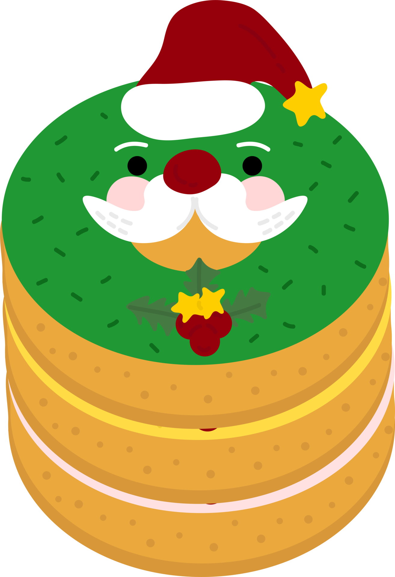 Christmas Donut wrapping Paper Christmas Print Supplies Merry 