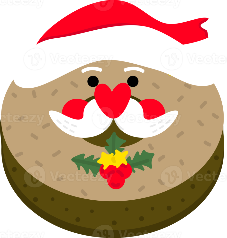 weihnachtskrapfen. geschenkpapier. weihnachtsdruckzubehör. fröhliche weihnachtsfeierleute, die weihnachtsflachillustration feiern png