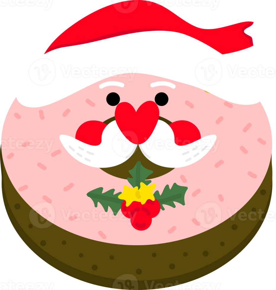 christmas Donut.wrapping paper. Christmas print supplies. Merry Christmas Party People Celebrating Christmas Flat Illustration png