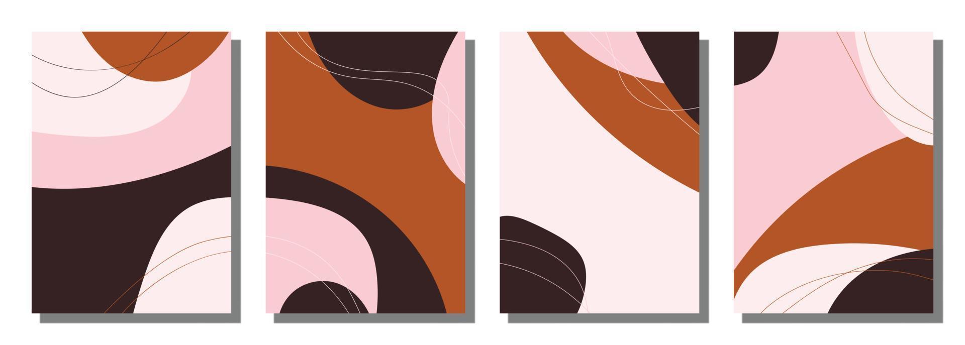 Minimalist abstract hand drawn set background. vector
