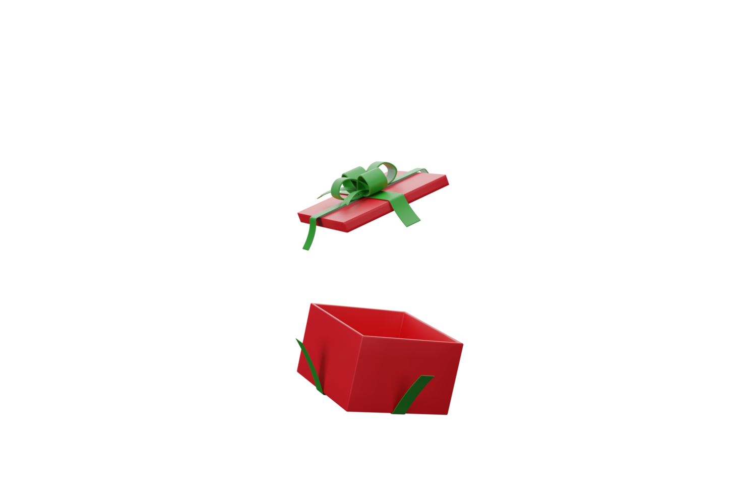 Christmas red gift box png