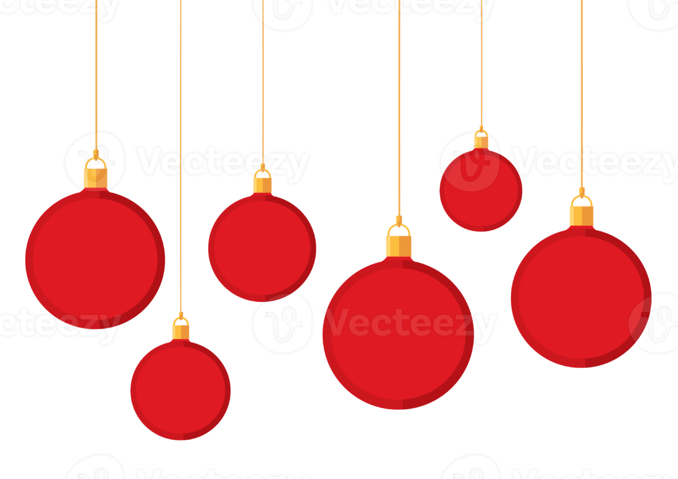 red Christmas balls png