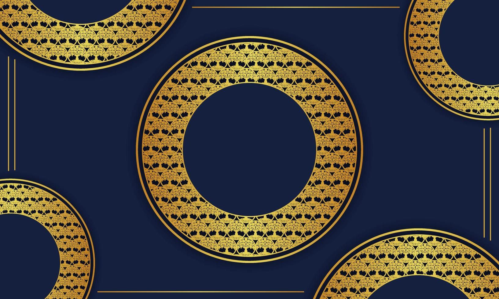 Luxury golden circles background. vector