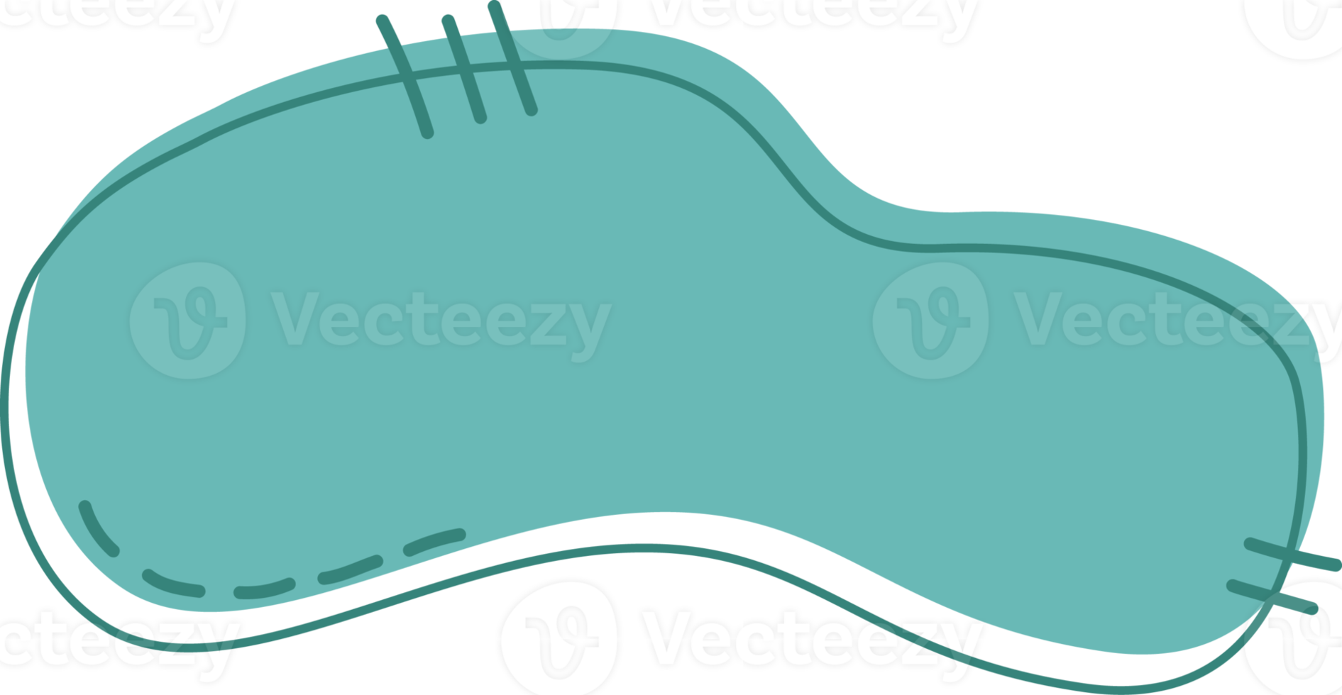 Quote text bubble freestyle shape abstract with green color and green line. png