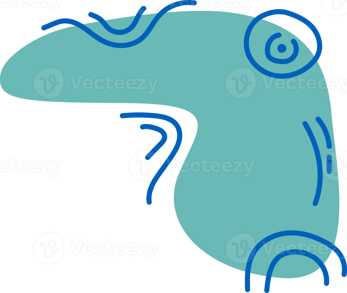 Line art. Abstract fun design with green color. 12664808 PNG