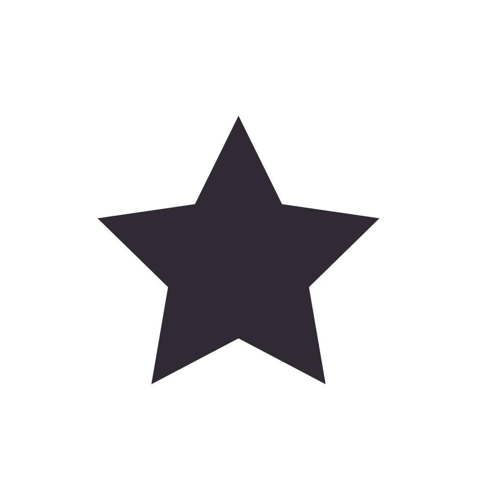 Star symbol and simple style isolated star icon on white background flat vector illustration.
