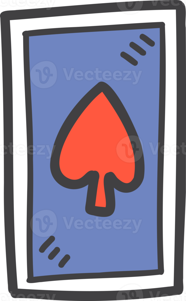 hand gezeichnete spielkartenillustration png