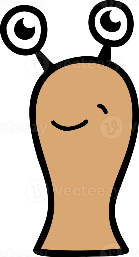 hand- getrokken schattig buitenaards wezen illustratie png