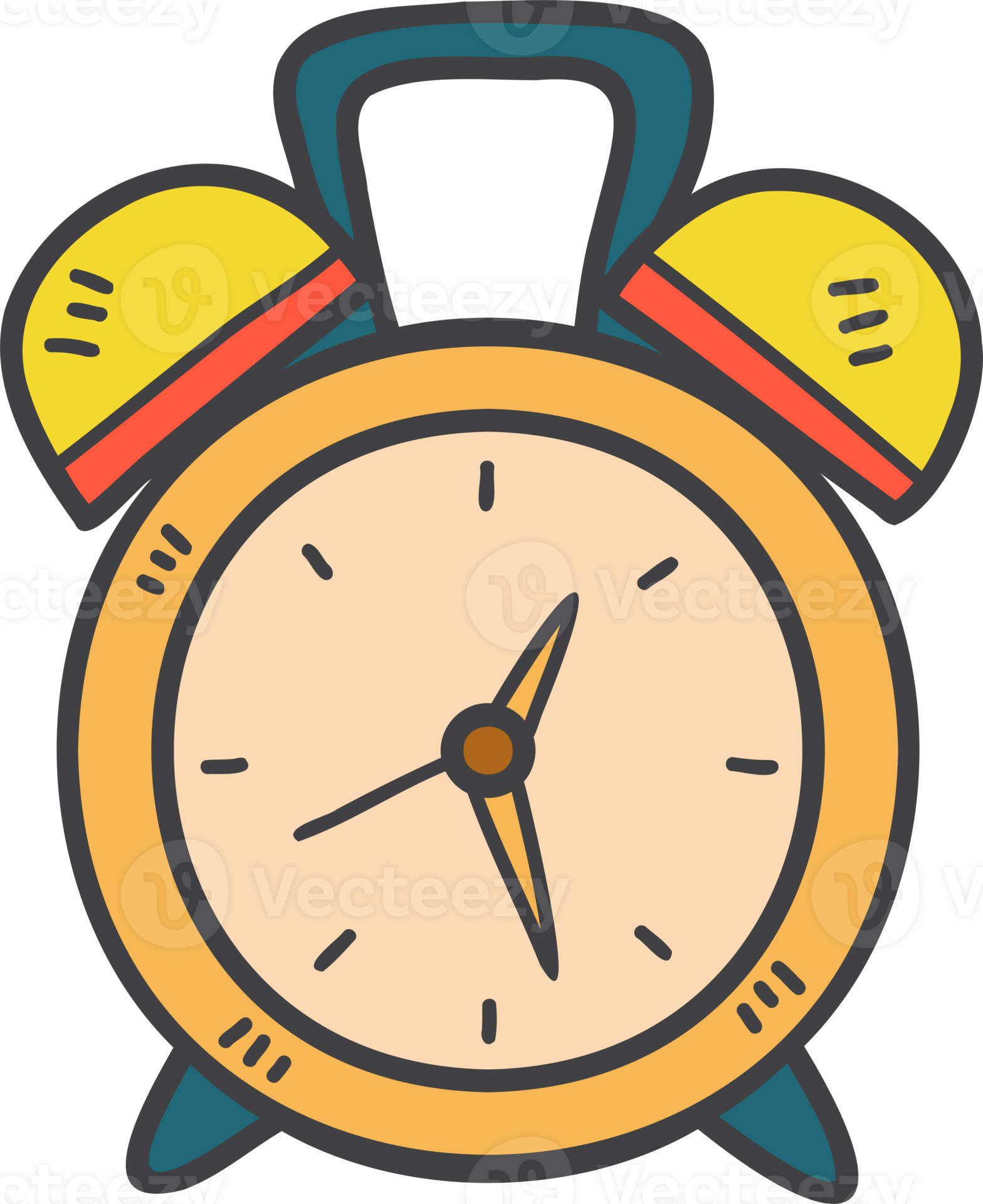 Hand Drawn vintage alarm clock illustration 12665127 PNG