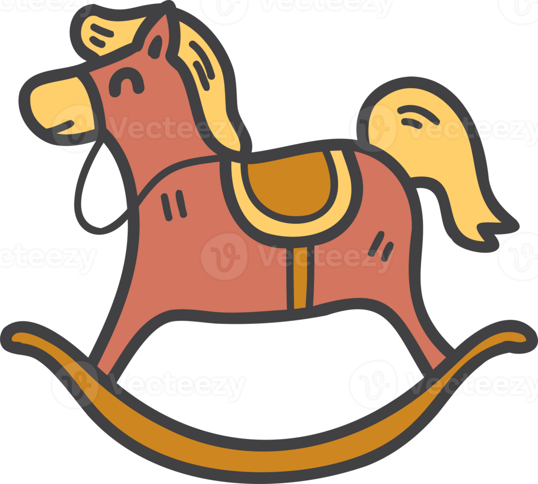 illustration de poupée poney ou cheval dessinée à la main png