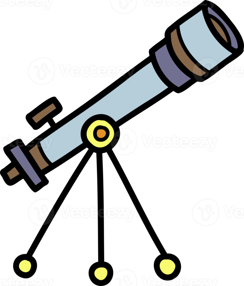 Hand Drawn telescope illustration png